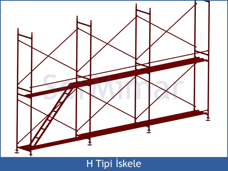 H Tipi Cephe İskelesi Uygulaması 1